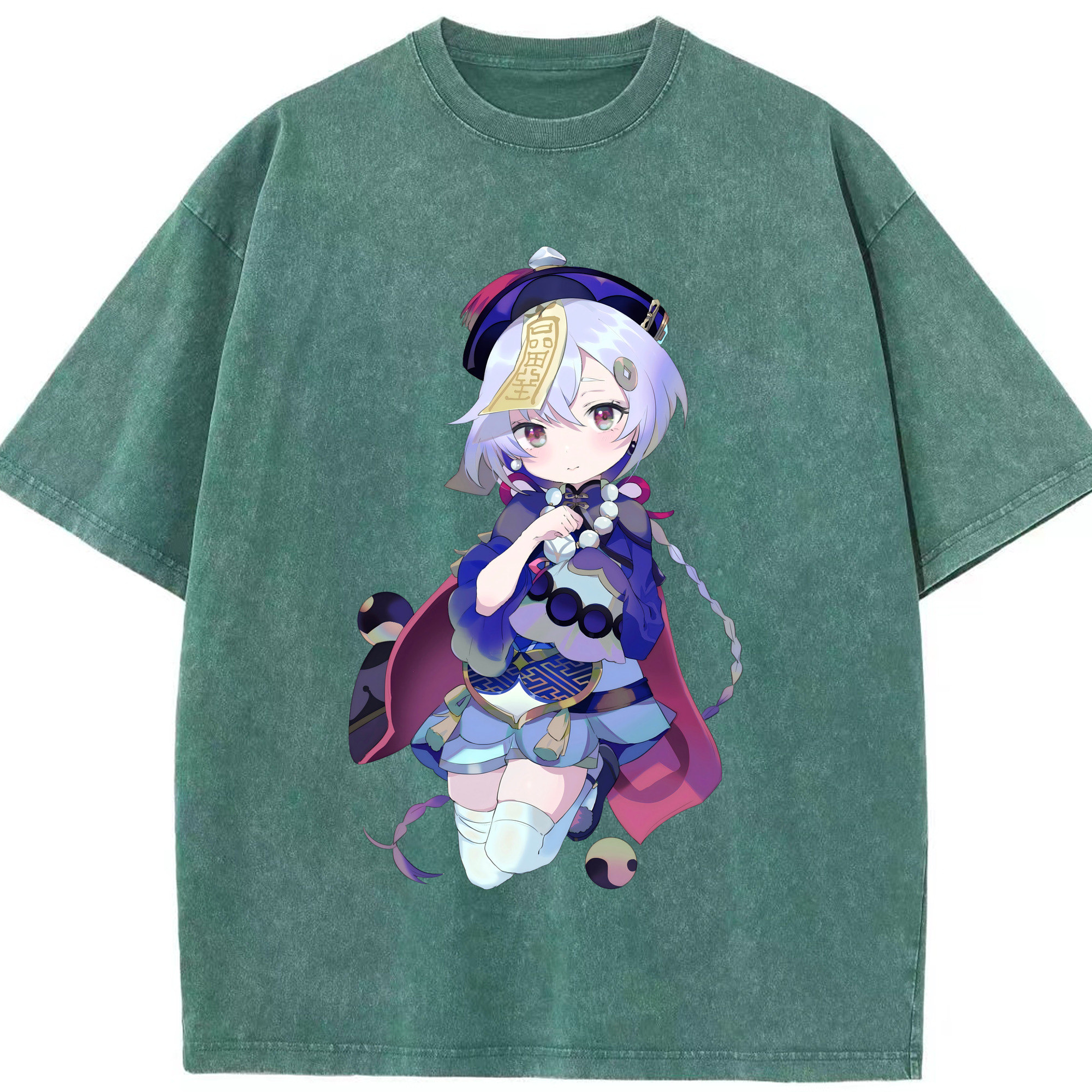 げんし神 七七 なな  genshin Nana 綿100% ヴィンテージ風 半袖Tシャツ（フロントプリント）